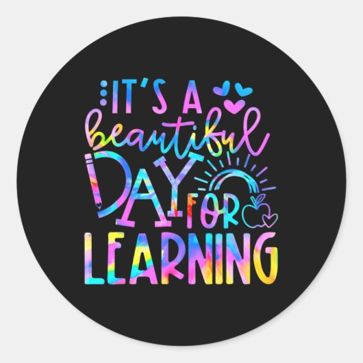 Sに戻る学絞り染めは美しい日だ ラウンドシール (正面)