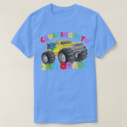 Sに戻る2年生のモンスタートラックに押し込む Tシャツ (デザイン正面)