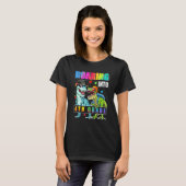 Sに戻る4年生かわいい恐竜バックパック轟音 Tシャツ (正面フル)