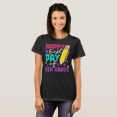 Sに戻る5年生のかわいい鉛筆の幸せな初日 Tシャツ (正面フル)