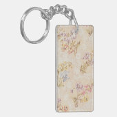 Sのためのシャクヤク、ユリおよびバラとの花柄 キーホルダー (正面左)