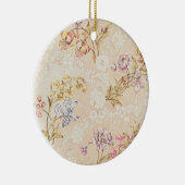 Sのためのシャクヤク、ユリおよびバラとの花柄 セラミックオーナメント (右)