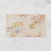 Sのためのシャクヤク、ユリおよびバラとの花柄 名刺 (裏面)