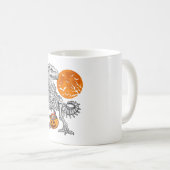 Sのためのハロウィーン男の子のための恐竜スケルトンTレックス コーヒーマグカップ (正面右)