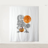 Sのためのハロウィーン男の子のための恐竜スケルトンTレックス タペストリー (正面)