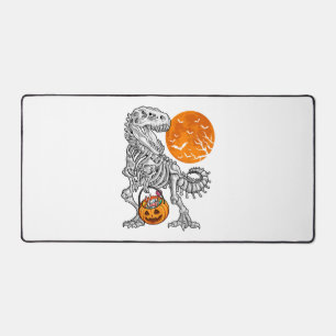 Sのためのハロウィーン男の子のための恐竜スケルトンTレックス デスクマット