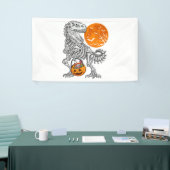 Sのためのハロウィーン男の子のための恐竜スケルトンTレックス 横断幕 (トレードショー)