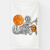 Sのためのハロウィーン男の子のための恐竜スケルトンTレックス 横断幕 (縦)