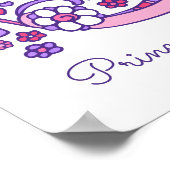 Sのモノグラムアート サブリナ 女の子の名前意味ポスター ポスター (角)