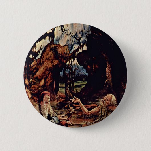 Sの大修道院のIsenheimの祭壇の前の主要な祭壇 缶バッジ (正面)