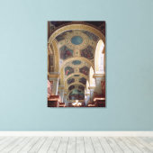 Sの天井が金色に輝く天井の天井 キャンバスプリント (インサイチュ (ウッドフロア))