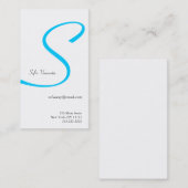 Sの手紙のアルファベットの名刺の青Rippon 名刺 (正面/裏面)