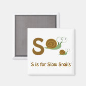 Sはのろいのろいカタツムリ マグネット (正面/裏面)
