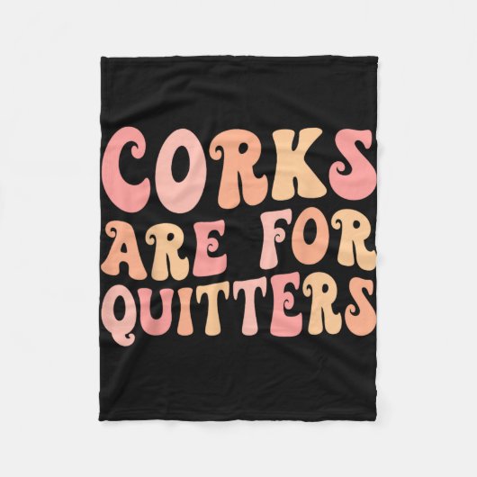 Sはクイッターズ ワインバッチクルー独身最後の夜 フリースブランケット (正面)