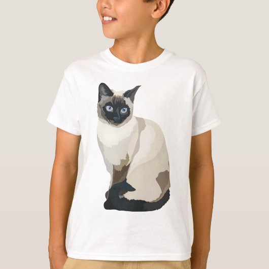 Sはシャム猫 Tシャツ (正面)