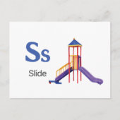 Sはスライド用 – Alphabetフラッシュカード ポストカード (正面)