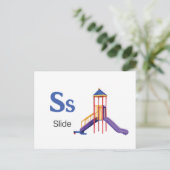 Sはスライド用 – Alphabetフラッシュカード ポストカード (スタンド正面)