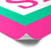 Sはスワン・アンド・ガール・ネーム・ウォールアート子供へ向け ポスター (角)