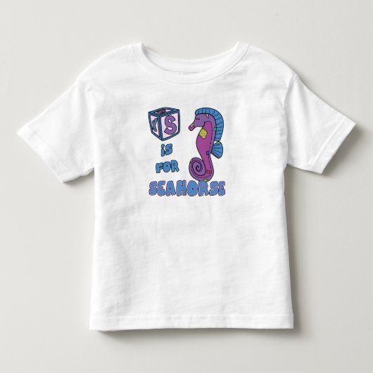 Sはタツノオトシゴの幼児のTシャツのためです トドラーTシャツ (正面)