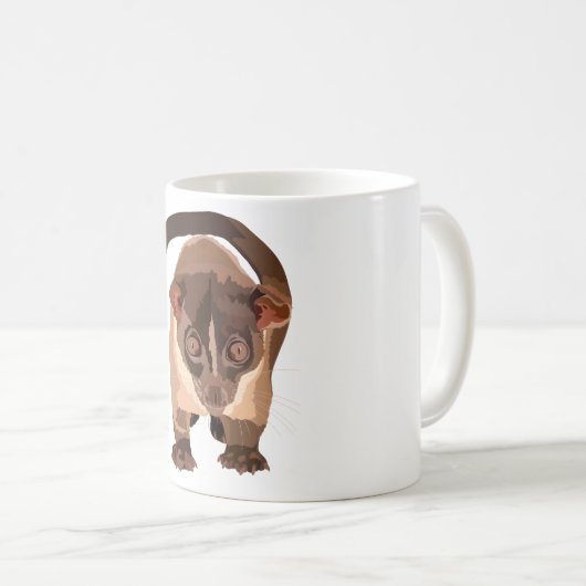 Sは小さな歯ヤシのシベット用 コーヒーマグカップ (正面右)