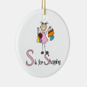 Sは買物をすることのためです セラミックオーナメント (右)