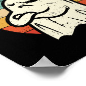 sはbooシート幽霊レトロなハロウィーン衣装メンズw ポスター (角)