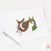 SはSloth Ovalステッカー用 楕円形シール (封筒)