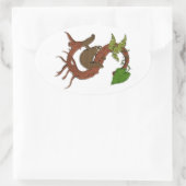 SはSloth Ovalステッカー用 楕円形シール (バッグ)