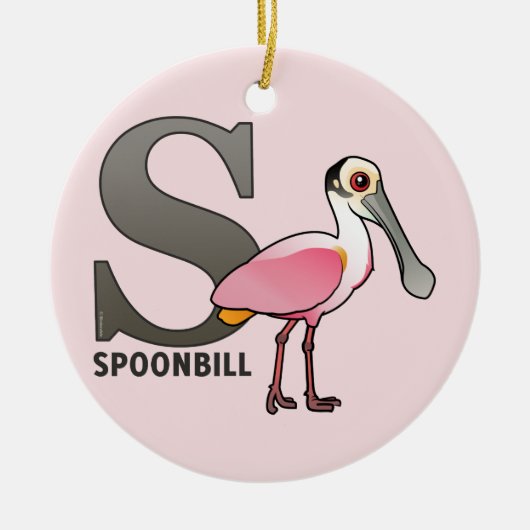 SはSpoonbillのためです セラミックオーナメント (正面)