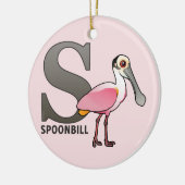SはSpoonbillのためです セラミックオーナメント (左)