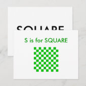 SはSquare Alphabet Flashcard用 ポストカード (正面/裏面)