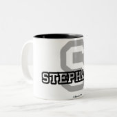 SはStephanieのためです ツートーンマグカップ (正面左)