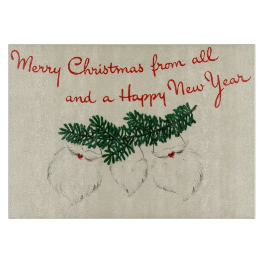 sぶら下がったサンタベーズホリデイ カッティングボード (正面)