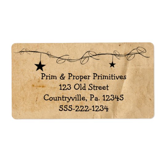 sぶら下がった Starsビジネスラベル ラベル (正面)