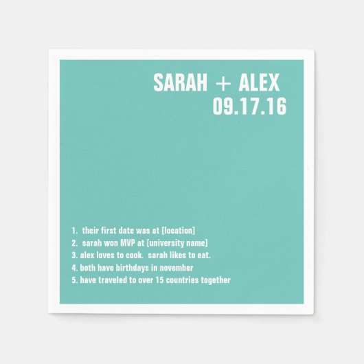 sまたはシャワ結婚ーのおもしろいファクトカクテルナプキン スタンダードカクテルナプキン (正面)