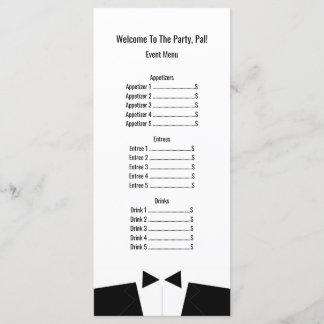 sまたは結婚イベントメニュフォーマルーRackcard メニュー