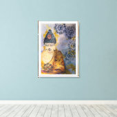 sめい想ブッダ水彩画キャンバス24x18 キャンバスプリント (インサイチュ (ウッドフロア))