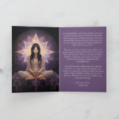 sめい想ヨガガガールクリスタルアメジスト誕生日 カード (内部)