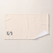 Sイニシャルパーソナライズされたシルバーモノグラムあなたの名前B バスタオルセット (ハンドタオル)