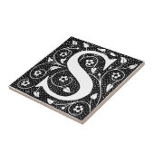 Sイニシャルヴィンテージフローラ タイル (側面)