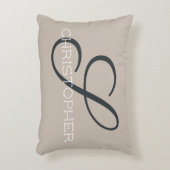 Sイニシャル名前をカスタムする書道タンタウペシック アクセントクッション (正面(垂直))