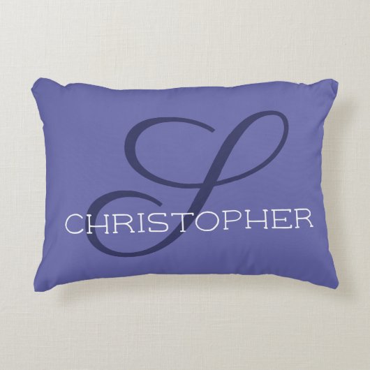 Sイニシャル名前をカスタムする書道トレンディー アクセントクッション (正面)