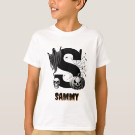 SイニシャルTrick or Treat かわいいハロウィン Tシャツ