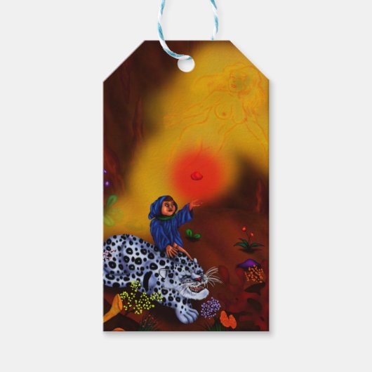 sイラストレーション絵画プリンセスライトファンタジー神 ギフトタグ (正面)