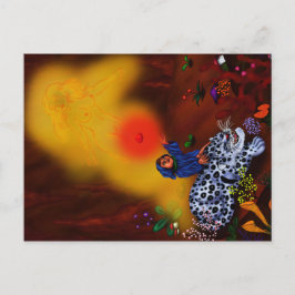 sイラストレーション絵画プリンセスライトファンタジー神 案内ポストカード