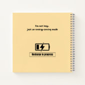 sエネル救ギーモードキャットデザイン- Cozy & Relatable A ノートブック (裏面)