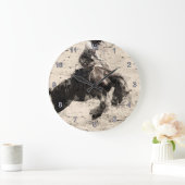 sオンぶら下がった – ブロンコバスティングシャンプ ラージ壁時計 (ホーム)