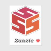 Sカットレッドロゴシール(3 x 3") シール (シート)