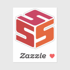 Sカットレッドロゴシール(3 x 3") シール