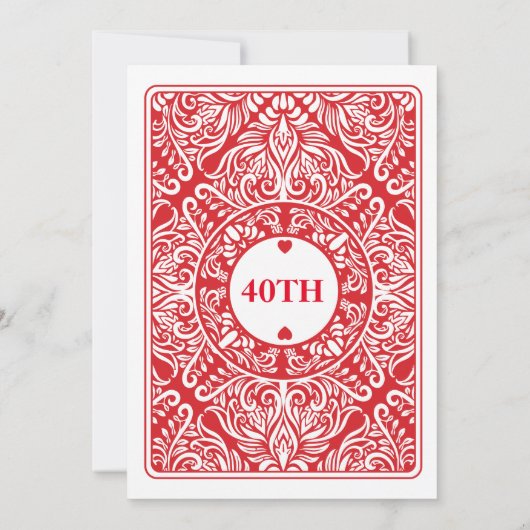 sカー遊ド誕生日エースベガス招待状任意の年齢 招待状 (裏面)